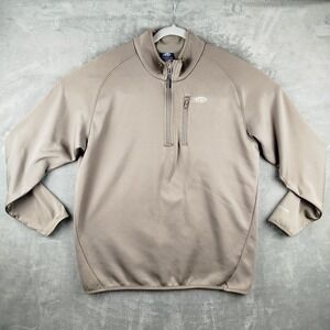 AFTCO Fleece Pullover Mens XL Light Brown 1/4 Zip Performance Jacket AFTECH‎